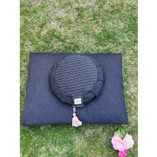 Lotus Meditasyon Minder Seti, Siyah Zafu Zabuton Yoga Minderi