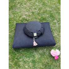 Lotus Meditasyon Minder Seti, Siyah Zafu Zabuton Yoga Minderi