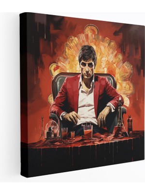 Painted Anarchy Scarface Duvar Sanatı: Amerikan Rüyasının Peşinde - Scarface, Amerikan Rüyası, Duvar Sanatı, Refah, 30X30