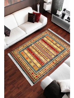 Homier Collection Homier Cotton Kalitesi Yıkanabilir Kaymaz Taban Kilim ve Yolluk H-OT-4075A