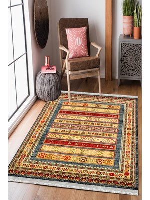 Homier Collection Homier Cotton Kalitesi Yıkanabilir Kaymaz Taban Kilim ve Yolluk H-OT-4075A