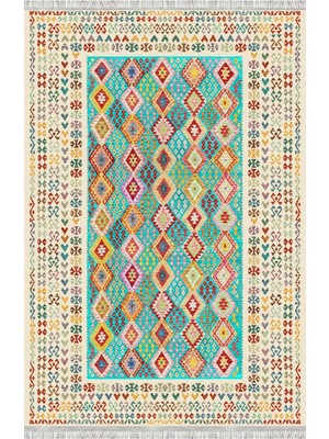 Homier Collection Homier Cotton Kalitesi Yıkanabilir Kaymaz Taban Kilim ve Yolluk H-OT-4130A