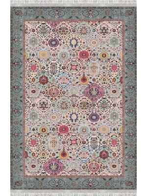 Homier Collection Homier Cotton Kalitesi Yıkanabilir Kaymaz Taban Kilim ve Yolluk H-OT-4074A