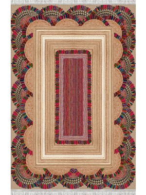 Homier Collection Homier Cotton Kalitesi Yıkanabilir Kaymaz Taban Kilim ve Yolluk H-OT-4154A