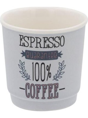 Perotti Gri Baskılı Esprresso Bardak 90ML