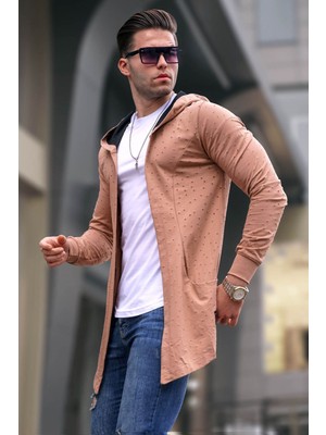 Camel Yırtık Detaylı Hırka 4093