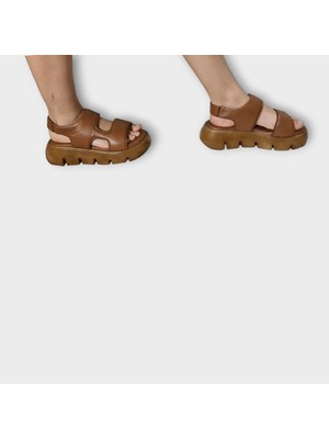 Dünya Shoes  Deri Kadın Sandalet