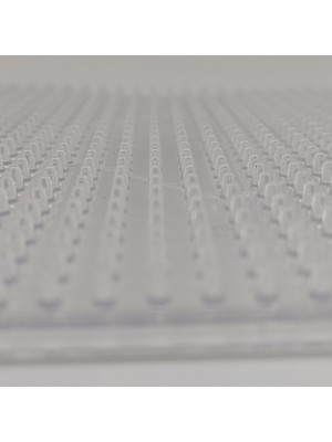 Pixel Pixel Şeffaf Renkli  Midi Boncuk Dizme Tablası 14 cm x 14 cm Kare Şekil ile Kolay Kullanım PPP29-02