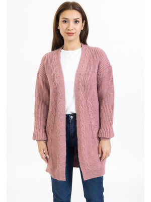 Villager & Son Ms Bayan Örme Hırka Tpş Gül Kurusu