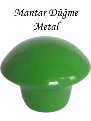 Glaswen 8 Adet Yeşil Mantar Düğme Kulp Çocuk Bebek Mobilya Çekmece Dolap Kapak Kulbu Metal Kulp Aksesuarları Vidalı