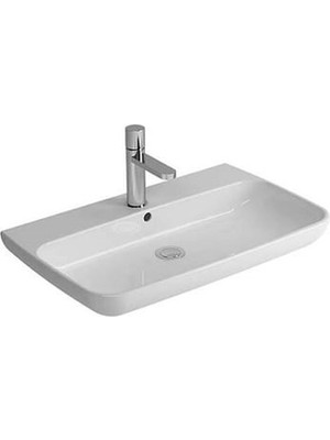 Newarc Tezgah Üstü Batarya Delikli Exsen Lavabo 80X47X12,5CM 503080