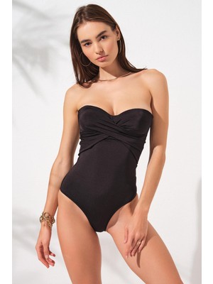 Pierre Cardin Bandy Kaplı Straplez Mayo Siyah 231132