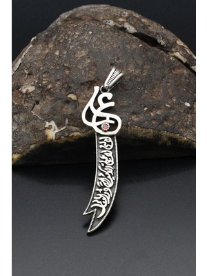 Prestige Gümüş Hz. Ali Zülfikar Kılıcı Kolye Ucu 925 Ayar Gümüş