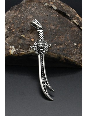 Prestige Gümüş Hz. Ali Zülfikar Kılıcı Kolye Ucu 925 Ayar Gümüş