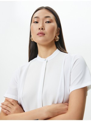 Koton Hakim Yaka Gömlek Kısa Kollu Robalı