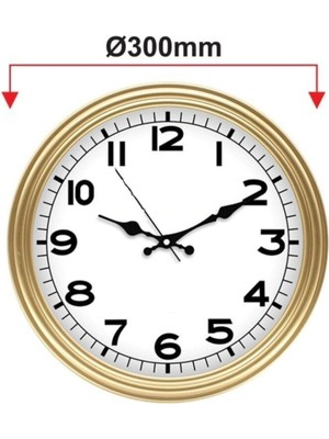 Galaxy Modern 200-A Gold Renk Duvar Saati 30 cm FMA07235