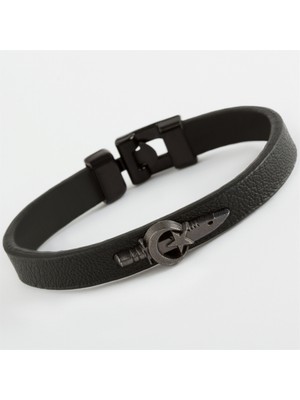 Feryal Ay Yıldız Hançer Kaliteli Suni Deri Bileklik