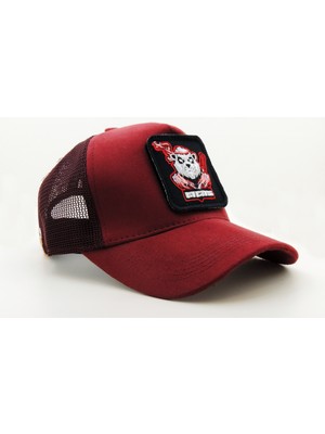 City Goat Trucker (Nakışlı) Titas Panda Logolu Unisex Bordo-Bordo Şapka (Cap)