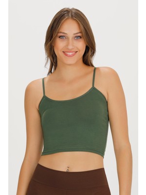 Sensu Kadın Ip Askılı Pamuklu Crop Büstiyer  -  BST1015