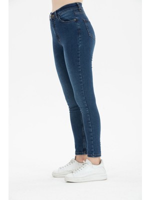 Jeany Jeans Victoria Yüksek Bel Dar Paça Jeans Denim Kot Pantolon 32 - Lacivert