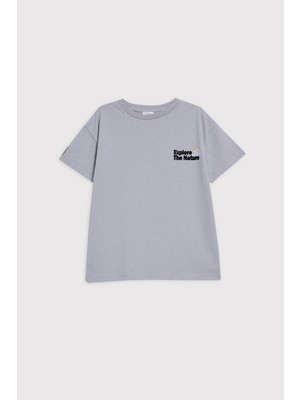 Babokah(Kids Boy) Cepli Flamlı Comfort Fit Organik pamuk T-shirt