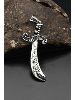 Prestige Gümüş Hz. Ali Zülfikar Kılıcı Kolye Ucu 925 Ayar Gümüş