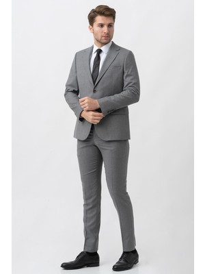 White Stone Ibagué T2032 Slim Fit 6 Drop Takım Elbise Desenli