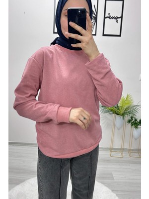 Orwa Official Içi Polarlı Iki Iplik Şardonlu Sweatshirt Pembe