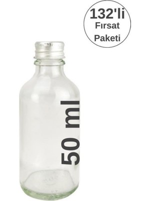 Digithome 132’LI 50 ml Gümüş Kapaklı Söz Nişan Hediyelik Kolonya Koku Süs Cam Şişesi C1-1-149