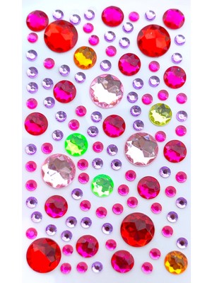 Giraffe Sticker Yuvarlak Taş Sticker Yapışkanlı Saç, Yüz, Tırnak ve Süs Taşı Işıltılı Parlak
