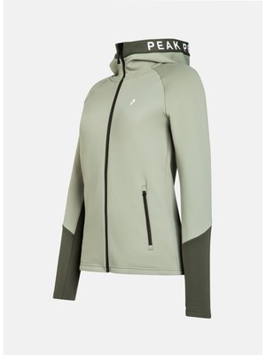 Peak Performance Açık Yeşil Kadın Kapüşon Yaka Sweatshirt G78879050_W Rider Mid Zip Hood