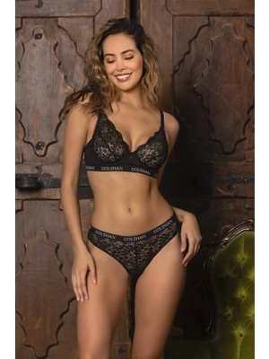 Golshan Bonitas Gaudy Lace Bra Black 112-018