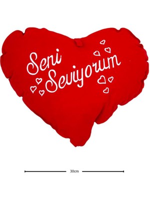 Lizpo Decor Seni Seviyorum Kalpli Yastık 30 cm