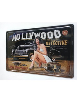 CajuArt Hollywood Tema Retro Metal Plaka 20X30 cm Metal Tablo