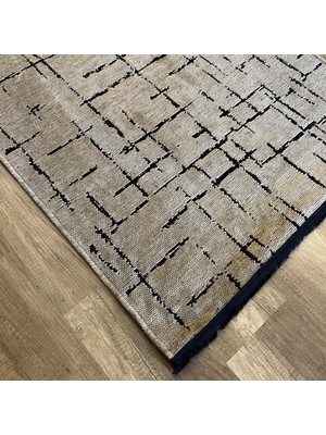 Hoom Rugs Bej Çizgisel Desenli Kilim - Dekoratif Kilim Modelleri - Hoom Rugs Prestij Eko 119