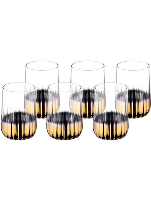 Göksan Mutfak Altın Yaldızlı Kahve Yanı Bardak Vibe 6lı