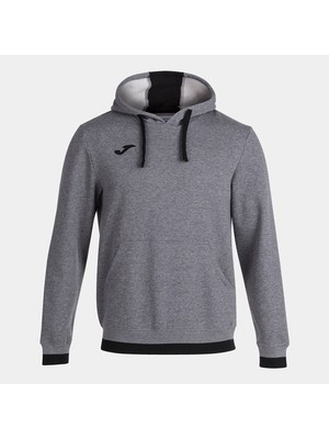 Joma Erkek Futbol Kamp Sweatshirt Confort Hoodie Melange Gray Black 101962.281