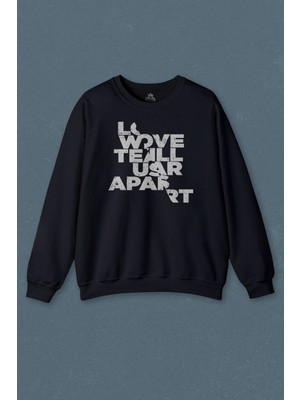 Lacivert Sweatshirt Joy Division Love Will Tear Us Ian Curtıs Baskılı Unisex Sweet