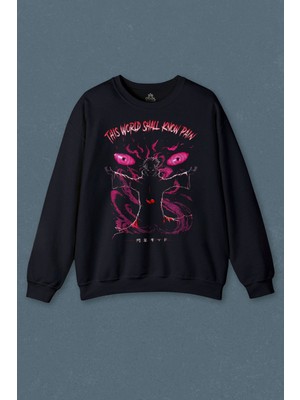 So Cool Lacivert Sweatshirt Anime Pain Retro Harajuku Japanese Japonca Urban Baskılı Unisex Sweet