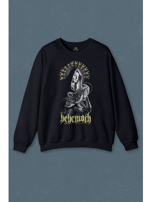 So Cool Lacivert Sweatshirt Behemoth Gothic Black Metal Rock Music Death Müzik Baskılı Unisex Sweat