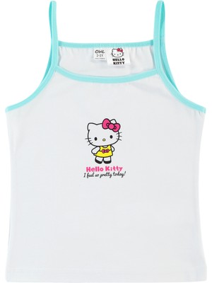 Hello Kitty Kız Çocuk 2'li Atlet Set 2-10 Yaş Beyaz