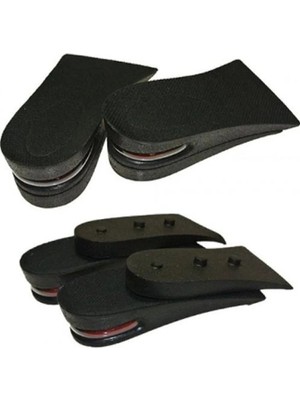 Elite AVM Boy Uzatıcı Tabanlık Hava Yastıklı Ayakkabı Içi Topuk Yükseltici 5 cm Siyah