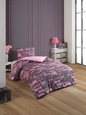 Üntaş Serenad Çift Taraflı Love Tek Kişilik nevresim Seti Lovetek