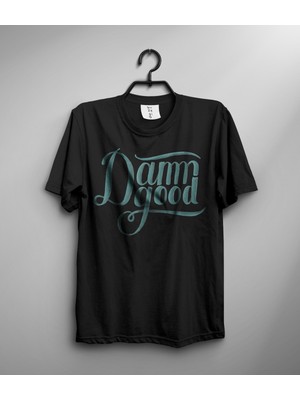 Buzagi Damn Good Regular Kalıp Dijital Baskılı Siyah Tişört