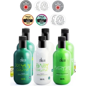 Premium + Olizzi Everyday + Olizzi Baby Organik Natürel Sızma Zeytinyağı 500 ML X 6 Adet