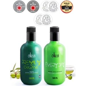 Premium Organik Zeytinyağı ve Everyday Ödüllü Zeytinyağı Erken Hasat Soğuk Sıkım 500 ML X 2 Adet