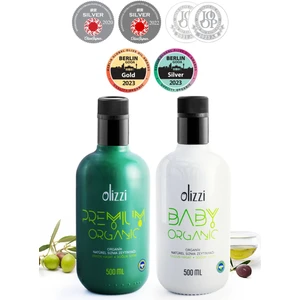 Premium Organik ve Baby Organik Natürel Sızma Soğuk Sıkım Bebek İçin Zeytinyağı 500 ML