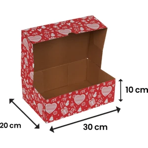 30X20X10-25 Adet Kalpli - Baskılı Hediye Karton Kutusu