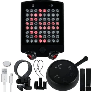 LED Bisiklet Arka Dönüş Sinyal Işığı Kablosuz Uzaktan Kumanda ile USB Şarj Edilebilir Bisiklet Kuyruk Lambası Su Geçirmez Bisiklet Işık (Yurt Dışından)