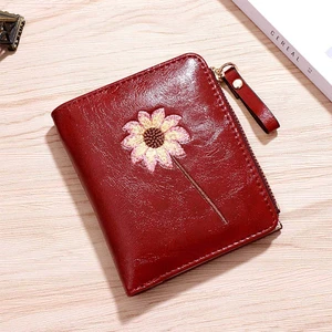 Kızlar Cüzdan Küçük Bifold Bayan Cüzdan Rfid, Kompakt Kadın Sevimli Mini Fermuar Para Kartı Çanta Genç Kız Çocuklar Için (Kırmızı) (Yurt Dışından)